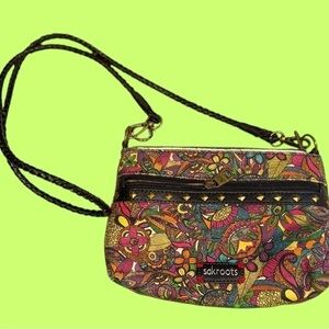 SAKROOTS CAMPUS MINI CROSSBODY PURSE.